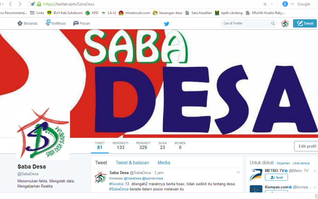 Tweet Bersambung ; Mengapa Saba Desa ?
